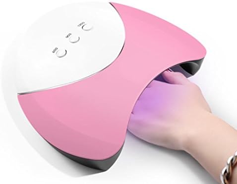 35W Led UV Nail Lamp, Roysberry USB Eggshell Smart Curing Lamp, Professional Quickly Square Shellac Nail Gel Polish Dryer, for Nails Polish Manicure Plus Anti-UV Auto Sensor Nail Dryer Lamp- Pink
