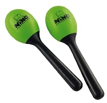 Nino Percussion NINO569GG Plastic Egg Maracas, Grass Green
