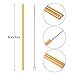 Set of 10 Bamboo Straws by BeeGreeny – 8 Inches Natural Reusable Drinking Straw - With Cleaning Brush & Storage Pouch – Eco-friendly Replacement for Plastic Ones
