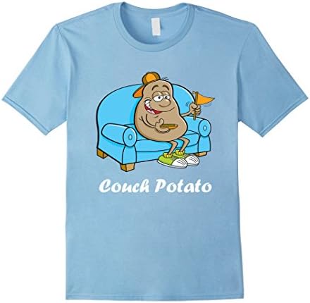 Men's "Couch Potato" T-Shirt for Lazy Folks Small Baby Blue