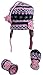 N'Ice Caps Girls Fair Isle Print Micro Fleece Hat and Mitten Set (6-18 Months, Black Fair Isle/Neon Pink Infant)