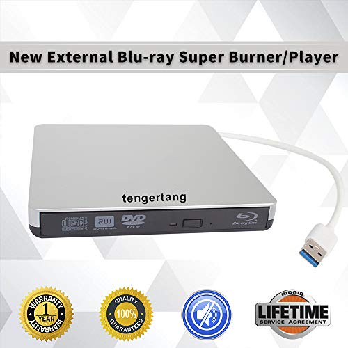 External Blu-ray DVD/BD/CD Drive Portable Blu Ray Burner USB 3.0 External 3D Blu-ray Player BD-ROM CD/DVD-ROM Writer/Rewriter CD/DVD-RW Reader for Windows, Mac OS Laptop, Computer (Blue) - Thumbnail 7