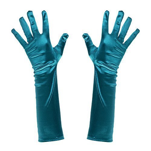 Robelli Turquoise Green Poison Ivy/Mermaid Fancy Dress Elbow Length Gloves