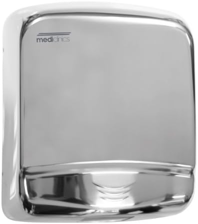Saniflow M99AC Optima Automatic Hand Dryer, Stainless Steel AISI 304 One-piece Cover, 1/16" (1.5 mm) Thick, Bright Finish, Suitable for High Traffic Facilities, Zamak Air Outlet Grill