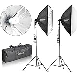 Emart 900W Softbox Lighting Kit Photography Continuous Photo Studio Light System for YouTube Video Shooting Soft Box 24" x 24"