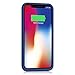iPhone X Battery Case 5200mAh, Gixvdcu Portable Charging Case for iPhone X 10 (5.8 Inch) 4 LED Indication Ultra Slim Extended Juice Pack Protective Cover - Blue