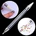 Elcoho 2 Pack Rhinestone Picker Dotting Pen with Storage Box and 2 Pieces Replacement Pen Head Acrylic Handle Nail Art DIY Decoration Tool