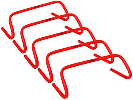 Cougar Speed Hurdles - 6 inches high Hurdles Red (Set of 5)