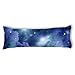 AILOVYO Space Nebula Universe Pattern Retro Galaxy Tribal Machine Washable Silky Shiny Satin Decorative Body Pillow Case Cover, 20-Inch x 54-Inch