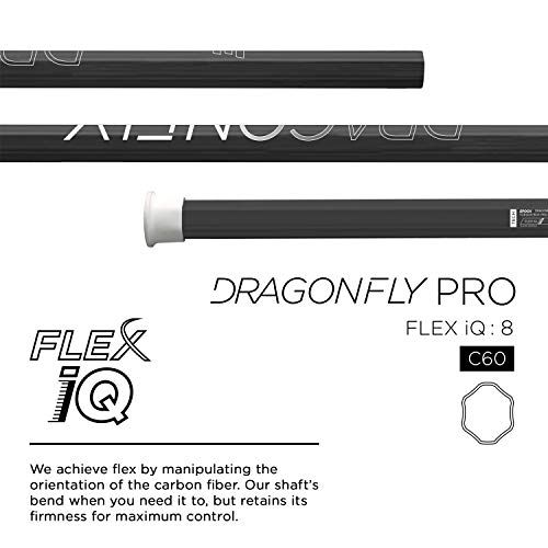 Epoch Dragonly Pro Defense/LSM Lacrosse Shaft iQ8 Concave Carbon Black
