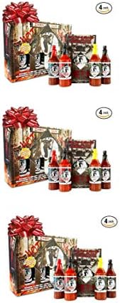 Zombie Cajun Hot Sauce Gift Set, Gourmet Basket Includes 4 (6oz) Bottles of the Best Louisiana Hot Sauce - Garlic, Jalapeno, Habanero, and Cayenne Pepper, Plus a Zombie Gifts Book (12 Pack)