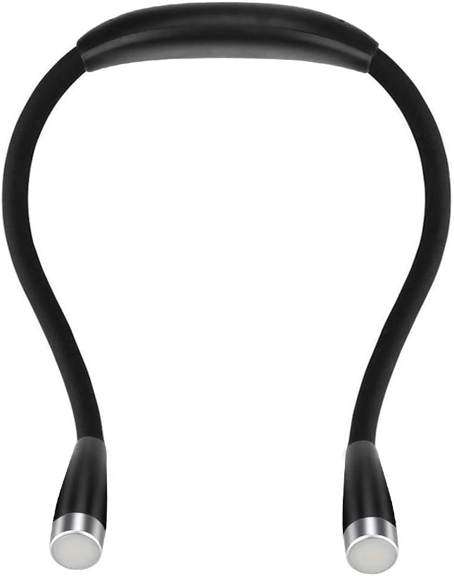 Yideng Neck Reading Light LED Book Light for Reading in Bed Hands Free Flexible Neck Lights for Kniting with 3 Adjustable Brightness, Ideal for Bookworms Kids Crafts Knitting Travel or BBQ