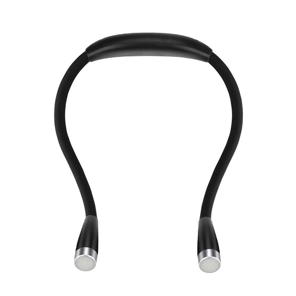 Yideng Neck Reading Light LED Book Light for Reading in Bed Hands Free Flexible Neck Lights for Kniting with 3 Adjustable Brightness, Ideal for Bookworms Kids Crafts Knitting Travel or BBQ