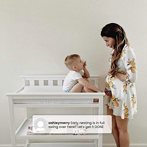 Delta Children Flat Top Changing Table with Wheels and Changing Pad