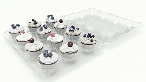 Cupcake Boxes 12 Pack Carrier Holder Containers Each Holds One Dozen Cup Cakes Party Potluck Baking