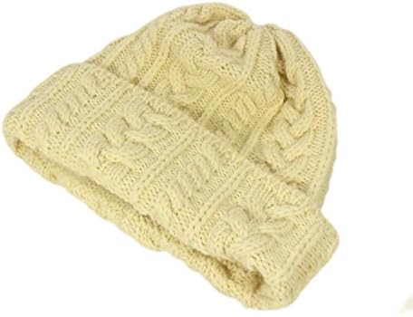 Kerry Woollen Mills Cable Knit Cap Irish Wool Natural Made In Ireland