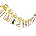 Jovitec Newborn to 12 Month Baby Photo Banner 1st Birthday Bunting Garland First Birthday Party Decor, Great Baby Shower (Gold)