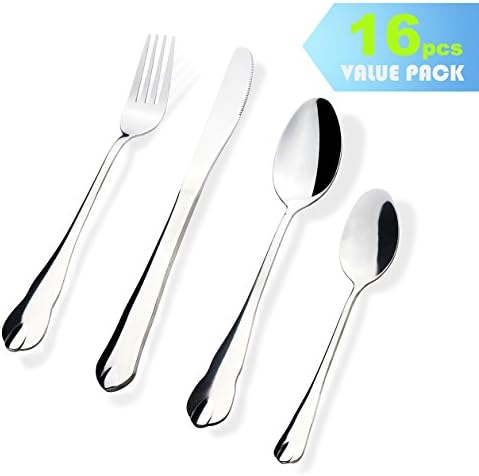 AckMond Vintage 16-piece Stainless-steel Cutlery Set Flatware Set, Service for 4