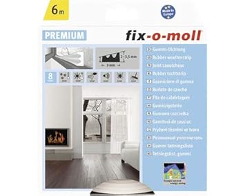 fix-o-moll E-Profildichtung 2-3,5 mm x 9 mm selbstklebend weiß, 3565235