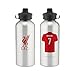Liverpool Official Personalized Aluminium Water Bottle with Spring Hook (600ml) - Silver - Free Personalization