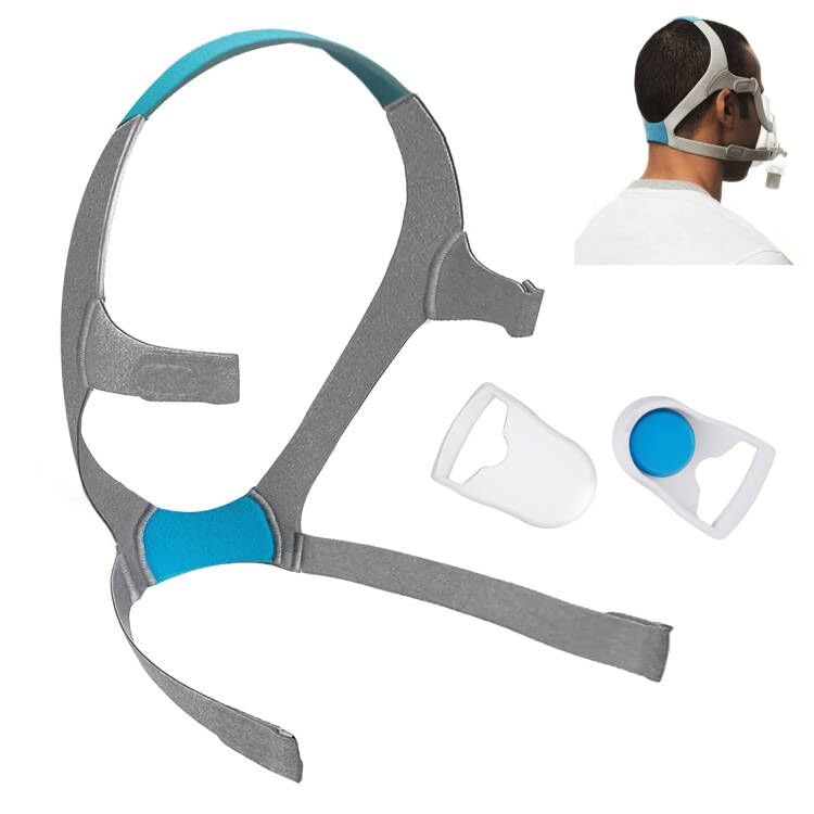 Photo 1 of HITISPACE Airfit f20 Headgear with Clips, Replacement CPAP Mask Headgear Strap with Clips CPAP Supplies for Airfit/AirTouch F20, Large (Without Mask)