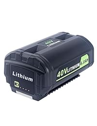 Reemplazo de la batería de alta capacidad de 6000mAh de iones de litio de Epowon de 40 voltios para Ryobi OP4026A OP4050 40V Herramientas eléctricas inalámbricas de ion de litio con indicador de combustible