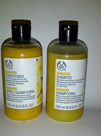 The Body Shop Banana Shampoo and Conditioner Set, 250ml + 250ml (Pack of 2)