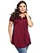 Women Plus Size Tunic Tops Short Sleeve Shirts Tees