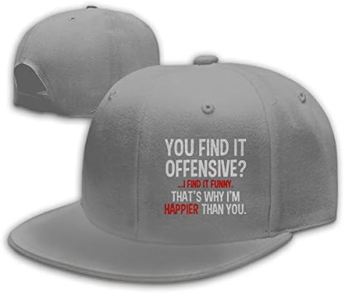 NANJINQIE You Find It Offensive Classic Plain Baseball Cap Cotton Adjustable Dad Hat Gray