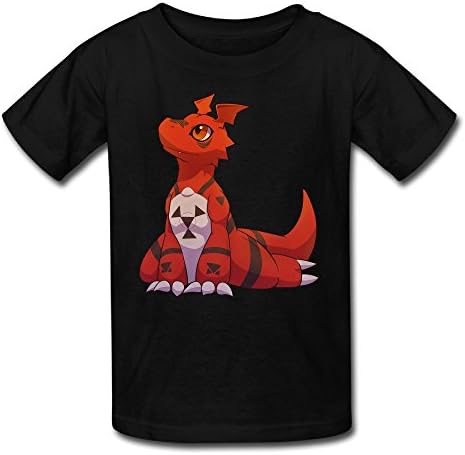 Youth Teen 100% Cotton Cute Guilmon in Digimon Tamers Anime Short Tee
