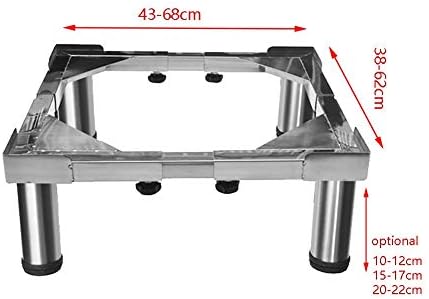 ZLL Multi-Functional Movable Base-Appliance Rollers,Retractable Adjustable Base for Refrigerator Washing Machine Stent,Stainless Steel Adjustable Washing Machine Base, Refrigerator Base,High 10-12cm