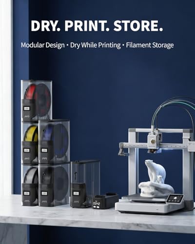 JAYO 3D Filament Dryer, 150W PTC Heater, Drying and Storage Box, Integrated Hygrometer, Stackable Design, Compatible 1.75/2.85mm (PLA, PETG, ABS, Nylon, TPU)