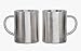 Stainless Steel Mugs 15 oz - 450ml - Set of 2 - Double Wall Insulated - Perfect for Coffee Tea Beer Travel - Keeps drinks Hot or Cold for longer