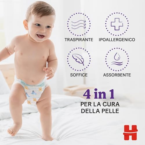 Extra Care, Pannolini Taglia 6 (15-25 Kg), Mutandina traspirante, Design Winnie The Pooh, Pacco Scorta, 88 Pz