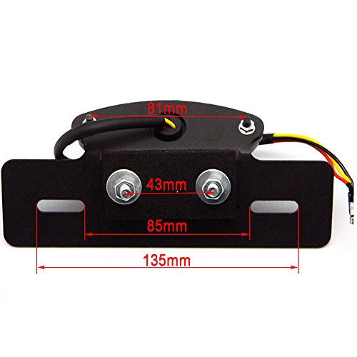 Black Motorcycle Tail Brake Stop License Plate Light LED Integrated Taillight Brake Light For Harley Honda Yamaha Bobber Suzuki