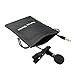 Lavalier Lapel Microphone Clip-on Omnidirectional Condenser Mic for Apple iPhone, iPad, iPod Touch, Samsung Android and Windows Smartphones Film Interviews Vocal Video Recording (Black)