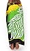 Tattoo Rasta Lion Hawaii Sarong Pareo BeachWrap Swimsuit Coverup Red/ Yellow/ Green/ Black