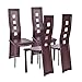 Giantex Set of 4 Dining Chairs, Heavy Duty Iron Frame, Ergonomic Curved Backrest, High Back Elastic Seat Home Furniture, Ideal for Dining Room, Kitchen and Restaurant, Home Chair Set