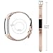 POY Replacement Bands Compatible for Fitbit Alta and Fitbit Alta HR, Genuine Leather Wristbands, Rose Gold