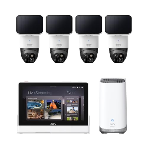 eufy SoloCam 3-Kamera-Set, Überwachungskamera Außen, ohne ABO, 4-GHz-WLAN