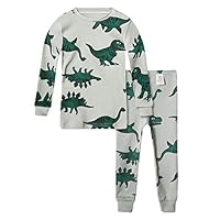 Joyo roy Baby Kids Long Sleeve Pajamas Soft Pattern Sleepwear Warm Comfortable Pajamas Cute Winter Sleepwear Cotton Breathable Shirt and Pant Set 2 Piece 2T