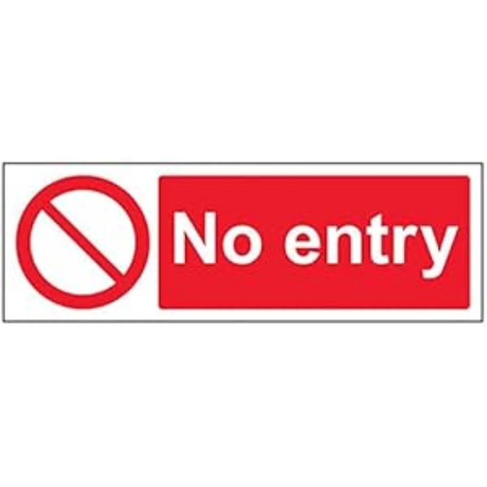 V Safety Eco Friendly Prohibition Access - No Entry - 600 X 200mm