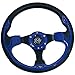 Buggies Unlimited Golf Cart Rally, Sport Steering Wheel (Blue)
