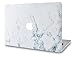 KEC MacBook Air 13 Inch Case Plastic Hard Shell Cover A1369 / A1466 (White Marble)
