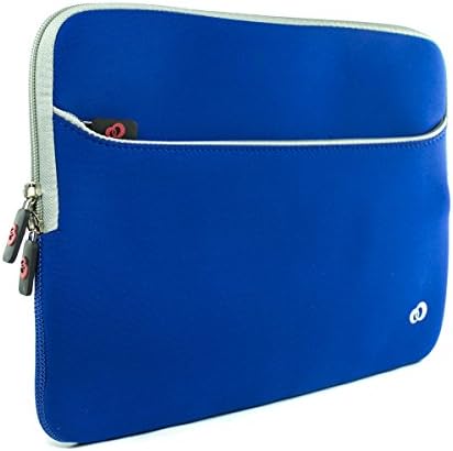 Kroo RCA 11 Maven Pro 11.6 Rotating 2016 Tablet Cases | Rockin' Sky Blue/Grey Neoprene Sleeve W/Acessory Front Pocket [Checkpoint Friendly]