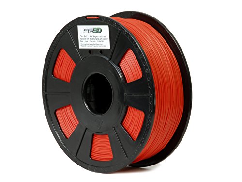 GP3D PLA Red 3D Printer Filament – 1KG 1.75mm 2.2lbs. Compatible With 3D Printers Reprap, Makerbot Replicator 2, Makergear M2 and up, Afinia, Solidoodle 2, Printrbot
