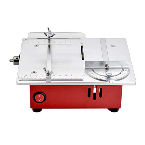 Tragbare Tischkreissäge, Mini Präzisions Kreissäge mit Gehrungslehre 96W 9200 U/min für DIY manuelles Modell…