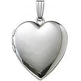 PicturesOnGold.com 14k White Gold Heart Photo Locket
