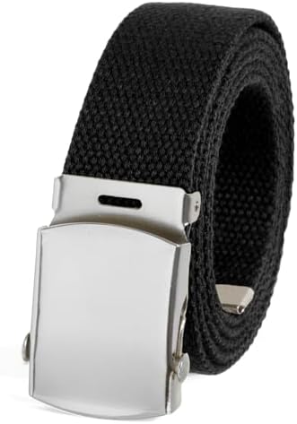 Rothco Web Belt - 54 Inches Long (Chrome, Black) at Amazon  display picture 1