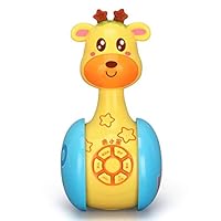 Atmeyol Baby Musical Toys Giraffe Tumbler Toys with Lights Music Early Educational Toy Games